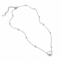Collier ras du cou tendance JinSpark en acier inoxydable plaqué or 18 carats avec pendentif cœur, bijoux délicats pour femme, idéal pour mariage