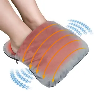 Hot Selling Home Feet Heating Shoes Electrical USB Heated Foot Warmer With Massager