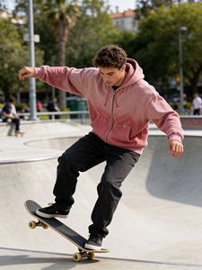 Sudadera con capucha para <span class=keywords><strong>hombre</strong></span> OEM, extragrande, lisa, estilo vintage, holgada, con lavado ácido, efecto desgastado, 100% algodón, con efecto descolorido por el sol, corte degradado y cremallera. - Product Image 3