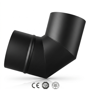 Coudière moderne en acier au carbone de <span class=keywords><strong>150</strong></span> mm à 90 degrés pour <span class=keywords><strong>cheminée</strong></span> à paroi simple, accessoire pour poêle à granulés de bois - Product Image 1