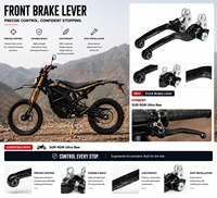 Levier de frein avant pour SUR-RON Ultra Bee - Pièces de rechange réglables en fibre de carbone pour moto électrique tout-terrain