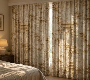 Premium Golden Temple Scenic <b>Curtain</b> Velvet Or Blackout Art Nouveau Window Each Panel Elegant Decorative Drapes <b>for</b> Living Room - Product Image 3