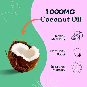 OEM Coconut Oil Softgels 1000mg 240 Softgels Extra Virgin Coconut Oil Softgel Capsules