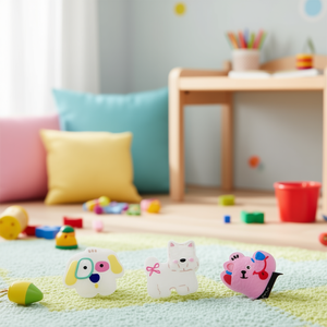 Fermagli per capelli Angelina Puppy Scratch 7 cm, in plastica di alta qualità, per uso quotidiano, accessorio per capelli per bambini, stile cartone animato - Product Image 5