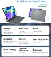 2025 baru Tablet Laptop 2-in-1 Quad Core Win11 Intel N95 tampilan sentuh 2.2K Keyboard dapat dilepas Notebook IPS SSD