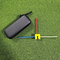 Alat Bantu Latihan Golf SwingPerfect untuk Menyelaraskan Wajah Putter, Klip Shaft Putter 3 Warna, Batang Penunjuk Arah, Alat Bantu Periksa Sendiri untuk Menyelaraskan Wajah Putter