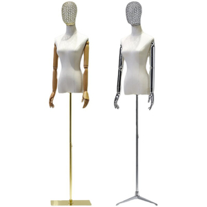 Maniquí <span class=keywords><strong>de</strong></span> torso <span class=keywords><strong>de</strong></span> metal dorado con cabeza y brazos plateados, maniquí femenino <span class=keywords><strong>de</strong></span> tela sobre ruedas, maniquí <span class=keywords><strong>de</strong></span> mujer <span class=keywords><strong>para</strong></span> exhibición <span class=keywords><strong>de</strong></span> <span class=keywords><strong>ropa</strong></span>. - Product Image 4