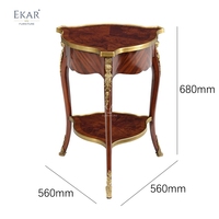 Table d'appoint triangulaire en bois massif classique britannique Accent fonctionnel et élégant pour décor de salon