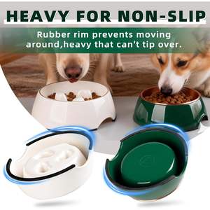 Ensemble de gamelles pour chien Super Dog, mangeoire lente, antidérapante, étanche IPX8, mélamine et acier inoxydable, pour chiens de petite et moyenne taille - Product Image 6