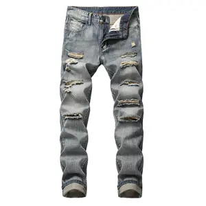 DE0079RV Großhandel Hochwertige Ausgeschnittene Denim-Jeans im Amerikanischen Stil Sehe Fashion - Product Image 1
