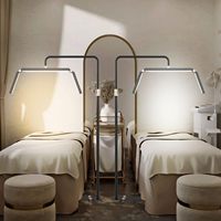 Équipement de salon de beauté, lampe à cils pliable, lampe de sol en diamant, lumière demi-lune pour lit d'extension de cils et lit de massage