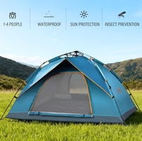 Tente de camping imperméable à montage rapide pour le camping en famille ou la randonnée, abri extérieur toutes saisons