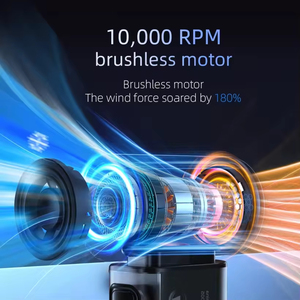 Ventilateur portable numérique haute vitesse puissant avec écran, moteur DC 5W, batterie rechargeable 4000mAh, trois vitesses de vent, utilisation extérieure - Product Image 4