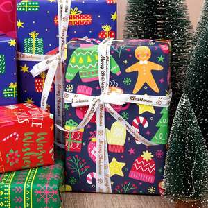Factory Wholesale Disposable <b>Christmas</b> <b>Wrapping</b> <b>Paper</b> with Silicone Coating 50x70cm - Product Image 3