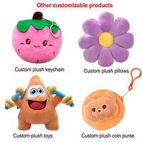 Peluche personnalisée OEM, adorable porte-clés en peluche en forme de feuille d'érable, jouet en peluche doux avec des yeux brodés pour un cadeau promotionnel