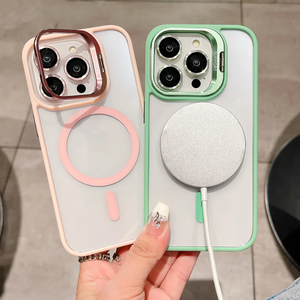 Custodia per <span class=keywords><strong>iPhone</strong></span> 15 14 <span class=keywords><strong>13</strong></span> Pro Max <span class=keywords><strong>con</strong></span> Protezione Metallica per Obiettivo <span class=keywords><strong>Fotocamera</strong></span>, Supporto Magnetico e Ricarica Wireless - Product Image 5