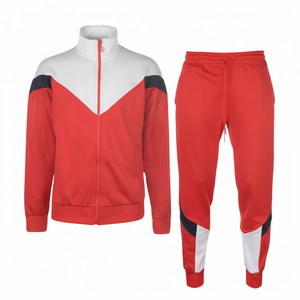 Ensemble 2 pièces Survêtement de fitness imprimé contrasté Short à séchage rapide Grande taille Plus XXL Vêtements d'entraînement sportif d'automne pour adultes - Product Image 2
