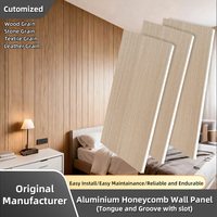 Panneaux muraux en nid d'abeille à rainures doubles, faciles à installer, décoration intérieure, panneaux muraux pour la décoration d'hôtels et de centres commerciaux