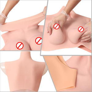 Lage Nek Realistische Valse Siliconen Vrouwelijke Borstvormen Nep Siliconen Borstplaat Borsten Prothese Cosplay Voor Vrouwen Borstimplantaat - Product Image 4