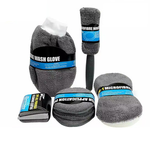 Kit de Lavado de Autos de Microfibra, Juego de 9 Piezas, Guantes de Limpieza, Toallas, Esponjas para Detallado de Vehículos - Product Image 1