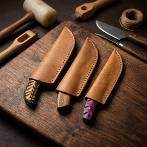 Cuchillo de Caza de Hoja Fija de Acero de Damasco con Punta Caída y Mango de Madera de 23cm, Personalizable OEM para Minoristas - Product Image 3