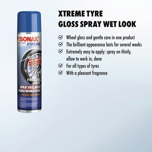 Sonax Xtreme Prime Quality Tyre Gloss Spray 400ml pour un brillant effet mouillé facile et un soin du caoutchouc, vente en gros - Product Image 2