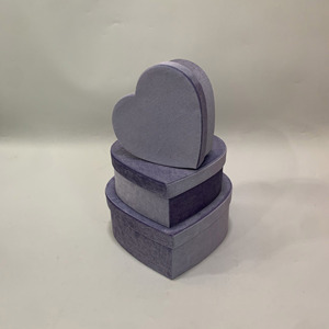 Hình Trái Tim Ba Mảnh Thiết Lập Cao Cấp Hoa Tại Chỗ Nhung Handmade Giấy Hộp Quà Tặng Cho Sinh Nhật Chất Lượng Cao Cá Nhân Hộp - Product Image 5