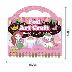 Set de Actividades Portátil para Niños, Sin Desorden, con Temática de Princesas de Dibujos Animados, Kits de Arte y Manualidades con Papel de Aluminio Colorido para Niños - Product Image 6