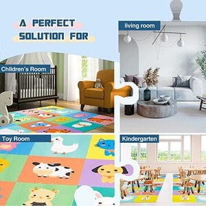 <span class=keywords><strong>Alfombra</strong></span> de juegos suave para niños pequeños, tapete de actividades, puzle - Product Image 4