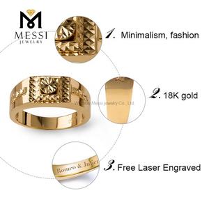 Anillo de Oro Amarillo de 14k y 18k de Lujo Personalizado con Joyas de Messi para Hombre - Product Image 4