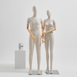 Modelli manichini di moda donna abito maschile forma tutto il corpo manichini con braccia in legno per la visualizzazione dei vestiti - Product Image 5