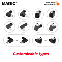 Cable de Carga de Datos Micro USB de 5 Pines, Conector Macho a Macho, con Ángulo de 90 Grados hacia Arriba, Abajo, Izquierda y Derecha, OEM
