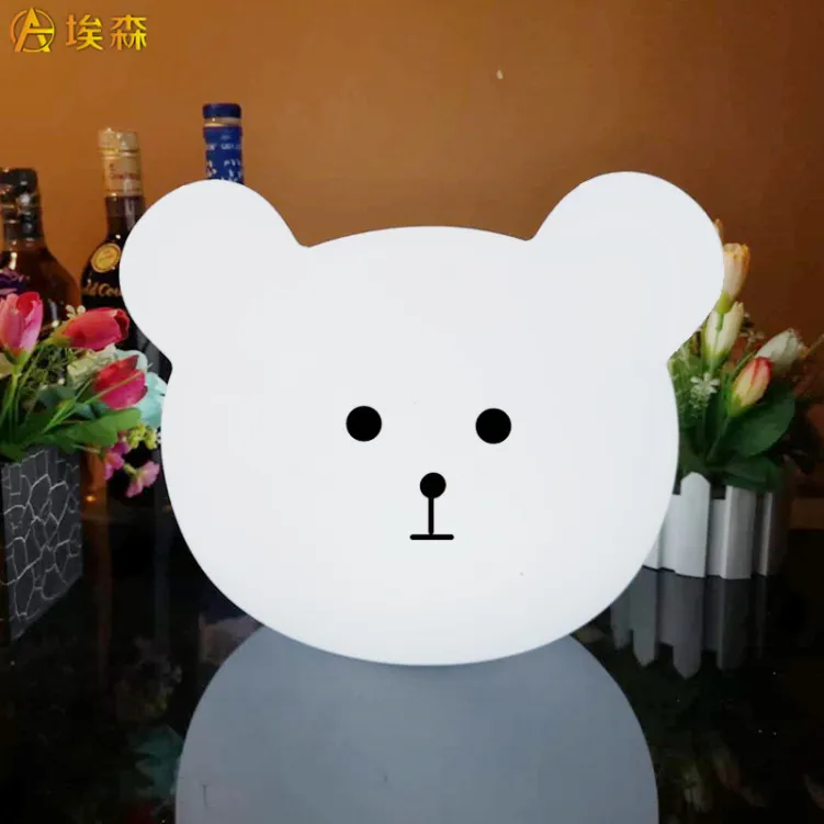 Lampe de nuit ours lumineux dessin animé RGBW couleur Motif lumières décoration chambre lampes de Table jouet enfants cadeau d'anniversaire