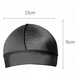 Casquette de cyclisme en tissu soyeux avec logo personnalisé pour les modèles 360, 540, 720 Waves – Durag doux et respirant, bonnet, couvre-chef, chapeau de sport d'extérieur - Product Image 2