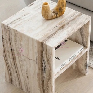 Nouveau Tiramisu <span class=keywords><strong>Table</strong></span> d'appoint en travertin <span class=keywords><strong>Table</strong></span> d'appoint en marbre personnalisée de luxe <span class=keywords><strong>Table</strong></span> d'appoint italienne en pierre naturelle <span class=keywords><strong>Table</strong></span> de nuit - Product Image 3