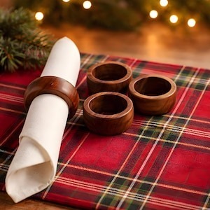 Excellent Quality Natural Wood Napkin Ring Set <b>for</b> <b>Table</b> Setting Reusable <b>Kitchen</b> Dining Accessory Available <b>For</b> <b>Sale</b> - Product Image 6