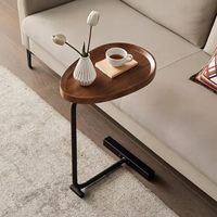 Table basse pliable en fer de luxe léger, table d'angle simple, table d'appoint mobile pour salon, chambre, hôtel, gîte, petit espace