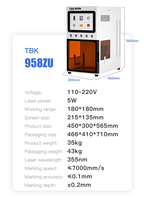 TBK 958ZU Machine laser UV intelligente à contrôle de langue AI pour enlever la vitre arrière de l'iPhone