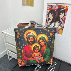 Bolsa de Mano de Moda Europea y Americana para Mujer, Diseño de Jesús y María, Nailon, Gran Capacidad, Bolsa de Tela - Product Image 3