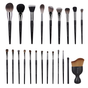 Silk Family Flame Powder <b>Brush</b> 2cm <b>Round</b> Natural Hair Foundation <b>Brush</b> Cangzhou Makeup <b>Brush</b> Set - Product Image 4