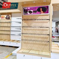 Estante Plegable Moderno Personalizado para Exhibición de Extensiones de Cabello y Pelucas, para Decoración de Tiendas de Cabello y Montaje en Pared