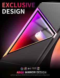 พัดลมระบายความร้อนซีพียู ARGB ขนาด 120 มม. ยี่ห้อ upHere สำหรับ LGA1700 AM5 AM4 LGA1200 Intel AMD PC - Product Image 4