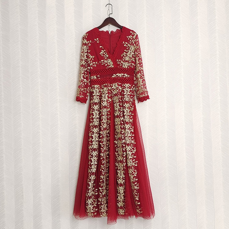 Red White Polka Dot Dress - 2025 New Design Summer Style
