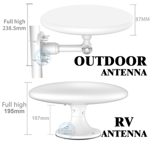<span class=keywords><strong>Antenne</strong></span> numérique extérieure 4G LTE grand format AN-5005 avec amplificateur TV USB, panneau rotatif 30 dBi, réception HD, portée VHF, montage sur poteau en aluminium - Product Image 6