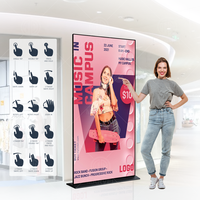 Affichage numérique LCD d'intérieur MWE, 32-86 pouces, sur pied, système Android CMS, ultra fin, écran 4K FHD, affiche publicitaire