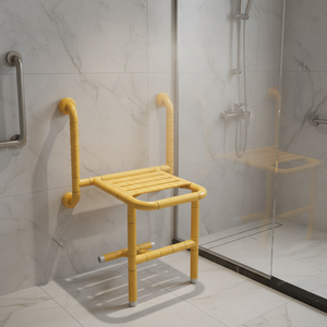 Banc de <span class=keywords><strong>douche</strong></span> pliable mural antidérapant, chaise de <span class=keywords><strong>douche</strong></span> accessible <span class=keywords><strong>pour</strong></span> la salle de bain, forte capacité de charge - Product Image 2