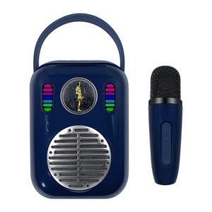 Portable Mini Machine with <b>Microphone</b> for Home KTV Party Karoke Stereo Subwoofers Speakers with - Product Image 2