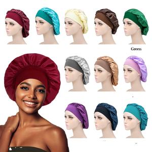 Vente directe du fabricant Bonnet de nuit en satin à bande élastique Soins des cheveux pour adultes à <span class=keywords><strong>la</strong></span> mode Bonnet de douche pour hommes Sports de <span class=keywords><strong>plage</strong></span> - Product Image 3