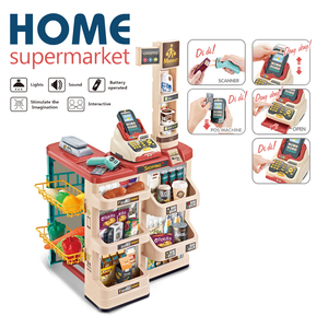 Vai trò chơi siêu thị sang trọng Đồ chơi kệ quét tiền mặt đăng ký đồ chơi mua sắm Combo Đồ chơi - Product Image 6