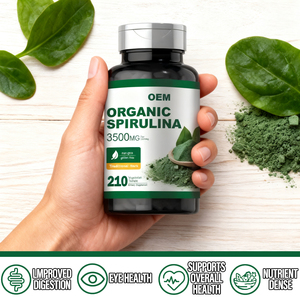 Comprimés de spiruline verte en vrac OEM suppléments vente en gros de comprimés de poudre de <span class=keywords><strong>chlorella</strong></span> pour adultes pas pour les femmes enceintes - Product Image 2